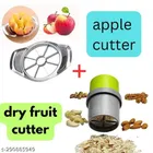 Stainless Steel Dry Fruit Slicer with Fruit Slicer (Multicolor, Set of 2)