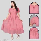 Fit and Flare Georgette Dress for Women 