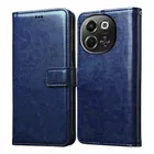 Artificial Leather Mobile Flip Cover for Tecno KL8 / Pova 6 Neo 5G (Blue)
