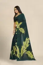 SVB जॉर्जेट साड़ी विद ब्लाउज फॉर विमेंस 