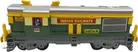 Pull Back Train Engine Toy for Kids (Green & Yellow)