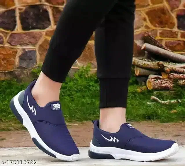Canvas Sports Shoes for Men (Blue, 8)