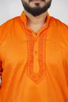 Cotton Solid Kurta with Pyjama for Men 