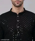 Embellished Mandarin Neck Kurta for Men 