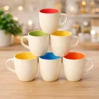 Ceramic Tea & Coffee Cup, Multicolor, Pack of 6 