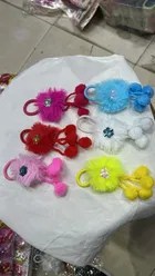 Soft Fur Elastic Multicolor Hair Rubber Band for Kids & Girls, Pack of 6