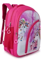 Polyester Backpack for Kids (Pink, 25 L)