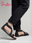 Shoetopia Solid Sandals 