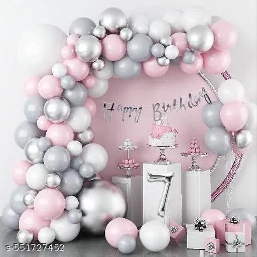 57 Pcs 7th Birthday Decoration kit, Multicolour, Set of 1