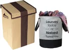Canvas Laundry Basket,Multicolor,  