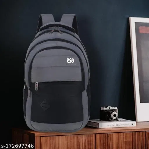 Nylon Backpack for Men & Women, Grey