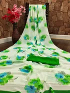 Georgette Printed Saree for Women 