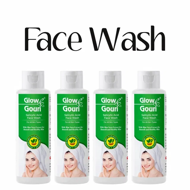 Glow Gouri Salicylic Acid Face Wash (100 ml, Pack of 4)