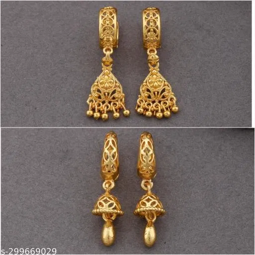 Gold-Plated Earrings/Studs/Bali Combo