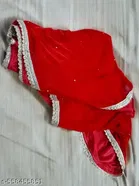 Velvet Solid Dupatta for Women, Red 