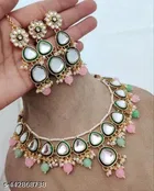 Trendy Gold-Plated Kundan Jewellery Set for Women