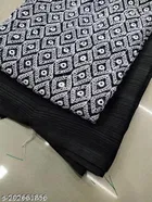 Georgette Saree for Women, Black 