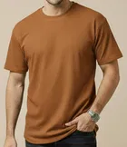 Polyester Round Neck T-shirt for Men, Multicolour, Pack of 2 