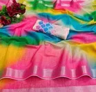 Cotton Linen Printed Saree for Women 