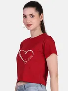 Cotton Blend Printed Tops for Women 