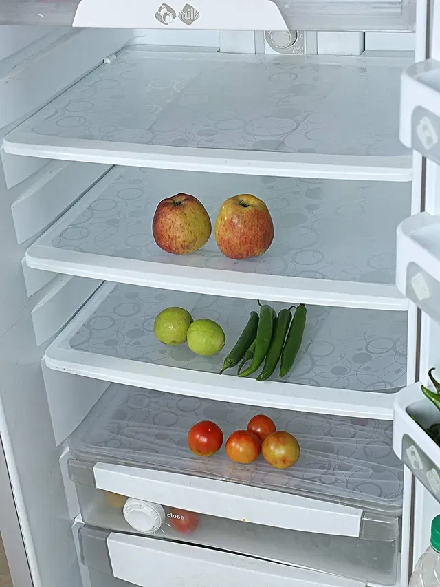 PVC Fridge Mat (Multicolor, Pack of 4)