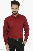 Cotton Blend Solid Full Sleeves Shirt for Men 