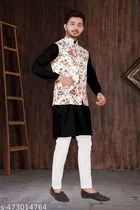 Cotton Button Kurta Set for Men 