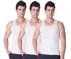 Cotton Vest for Men, Pack of 3 (White, S)