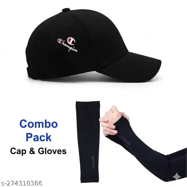 Polyblend Mens Caps (Black, Free Size)