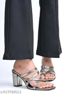 Shoetopia Grey Heel Sandals 