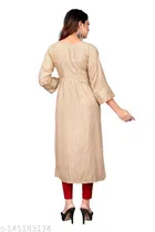 Rayon Slub Printed Kurti for Women 