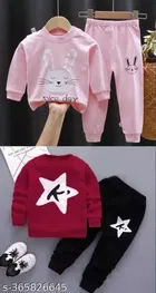 Cotton Blend Full Sleeves T-Shirt with Pant Clothing Set for Kids 