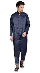 Solid Overcoat with Hoods and Side Pocket Raincoat for Men & Women 