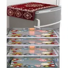PVC Waterproof Fridge Top Cover with 4 Pcs Shelf Mats 