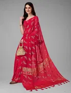 Georgette Foil Printed Saree for Women 