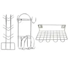 Stainless Steel Cup Stand & Chakla Belan Stand with Utensil Holder 