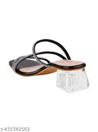 Solid Pointed Toe Block Heels for Kids 