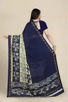 SVB जॉर्जेट साड़ी विद ब्लाउज फॉर विमेंस 