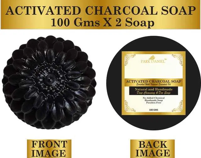 Park Daniel Activated Charcoal Bath Soap (Pack of 2, 100 g) (SE-154)
