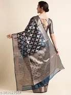 Organza Zari Woven Saree for Women 