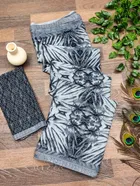 Georgette Solid Saree for Women, Grey & Black 