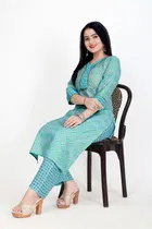 Cotton A-Line Kurti with Pant 