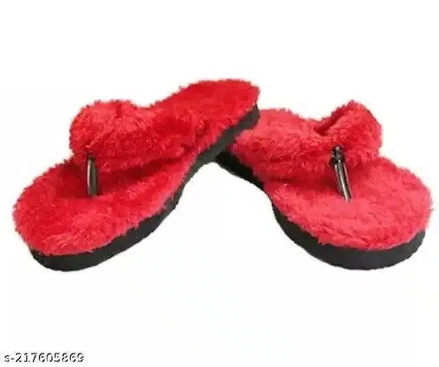 LifeO Slippers for Women (Red, 6)