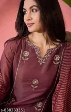 Designer Kurti Pant Dupatta Set for Women 