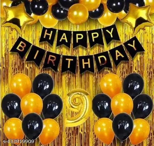 36 Pcs 9th Birthday Decoration kit, Multicolour, Set of 1