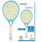 Long Line Mosquito Racket 2610 with 2 Pin Plug & Torch Light | 500 mAh Battery | Rechargeable Mosquito Swatter