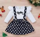 Crepe Full Sleeves Top & Bottom Clothing Set for Girls 