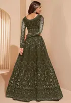 Net Embroidred Semi Stiched Lehenga Choli for Women 