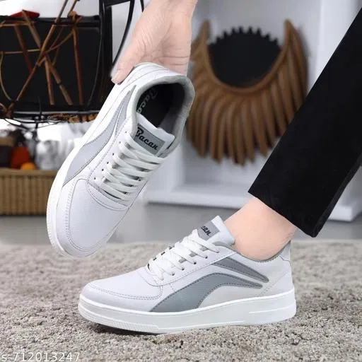Casual Sneakers for Men (White, IND-10)