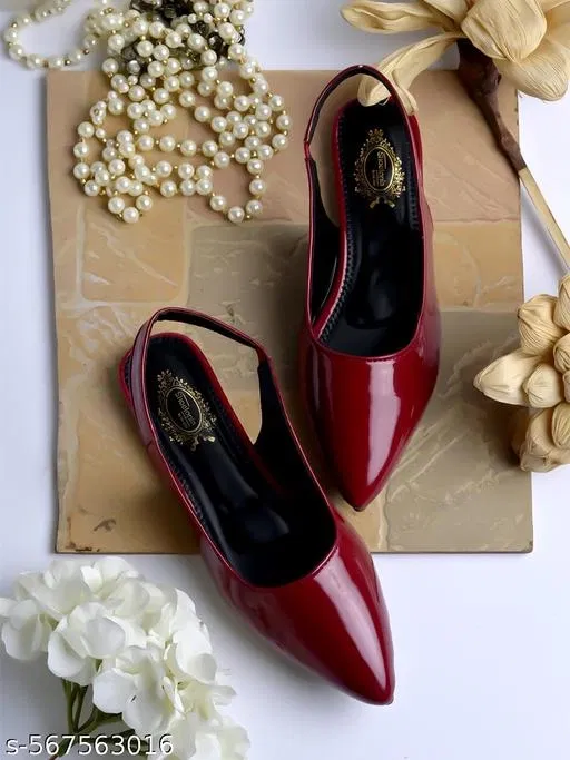 Shoetopia Girls Solid Patent Leather Flat Sandals Red Size 6